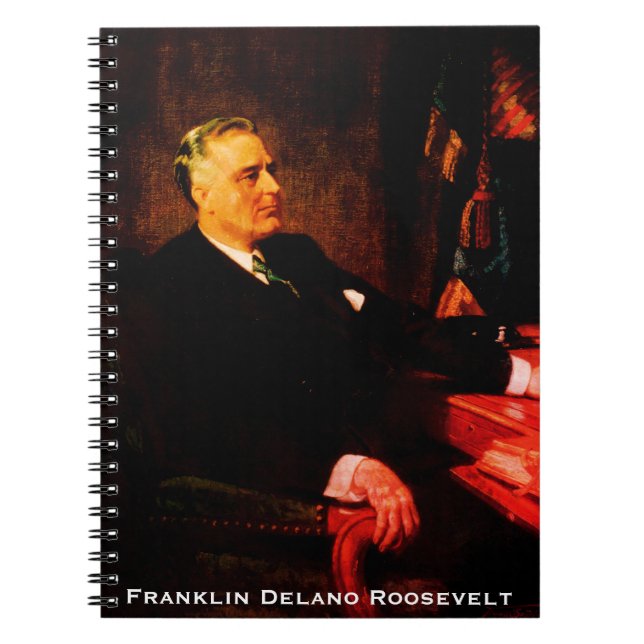 Caderno Espiral Franklin D. Roosevelt, 32º Presidente EUA (Frente)
