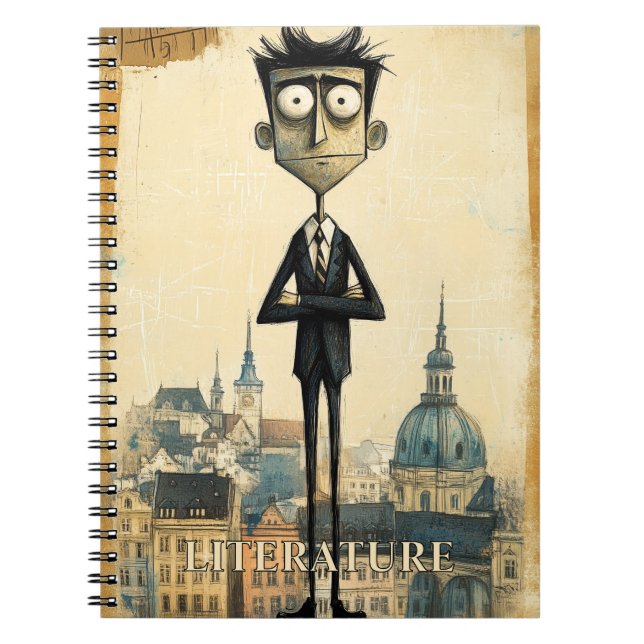 Caderno Espiral Franz Kafka Praga República Checa (Frente)