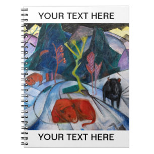 Caderno Espiral Franz Marc Bison no inverno personalizado