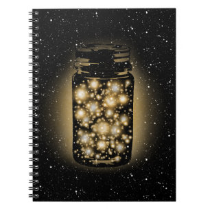 Caderno Espiral Frasco de incandescência dos vaga-lume com