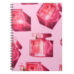 Caderno Espiral Frascos de padrão de perfume feminino