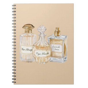 Caderno Espiral Frascos de Perfumes Franceses