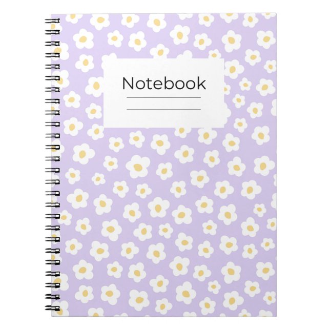 Caderno Espiral Frascos florais elegantes (Frente)