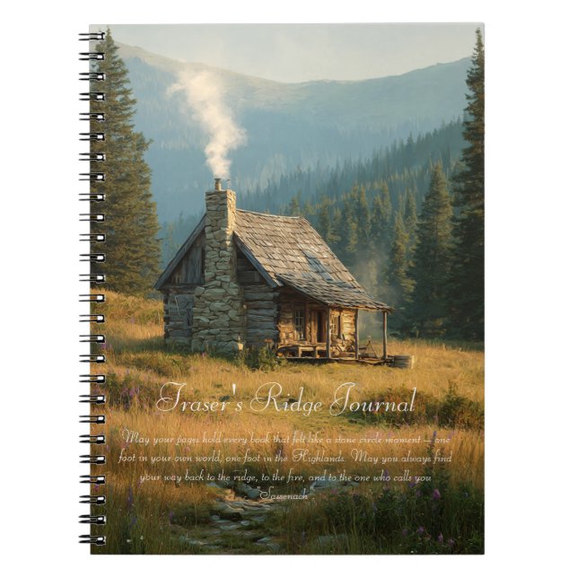 Caderno Espiral Fraser's Ridge Cabin Sassenach (Frente)