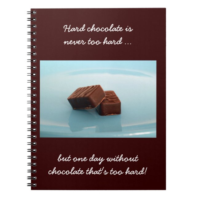 Caderno Espiral frases de chocolate (Frente)
