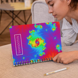 Caderno Espiral Fratura Espiral Personalizada do Arco-Íris