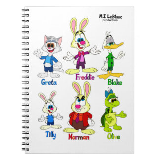 Caderno Espiral Freddie Bunny & Amigos