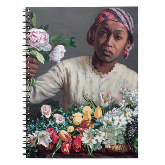 Caderno Espiral Frederic Bazille - Jovem Mulher com Peonias (Frente)