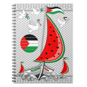 Caderno Espiral Freedom Global Sumud Flotilla Boats para Gaza