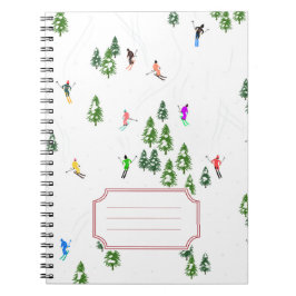 Caderno Espiral Freeride Alpino Skiers Skiker