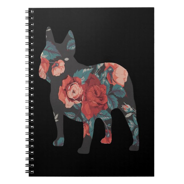 Caderno Espiral French Gift | Bonito presente de flores para a bal (Frente)