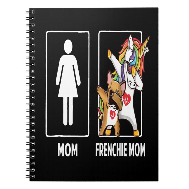 Caderno Espiral French Gift | Mãe Com A Mãe Francesa Única (Frente)