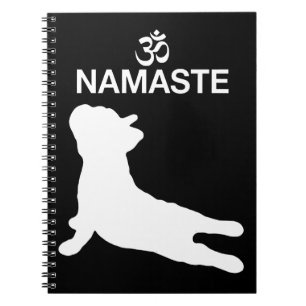 Caderno Espiral French Gift   Namaste French Bulldog Gift