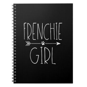 Caderno Espiral frenchie girl eu adoro o presente do meu cão-to