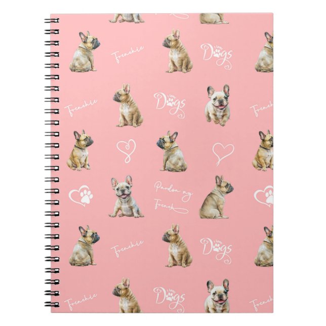Caderno Espiral Frenchie Puppy (Frente)