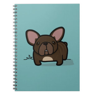 Caderno Espiral Frenchie rajado