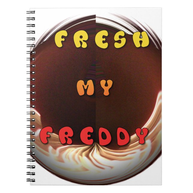 Caderno Espiral Fresco meu Freddy Art Impressão (Frente)