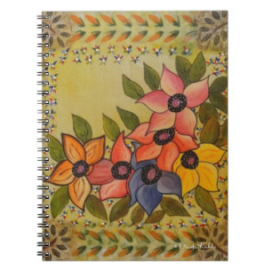 Caderno Espiral Frida Kahlo Painted Flores