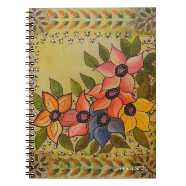 Caderno Espiral Frida Kahlo Painted Flores (Frente)