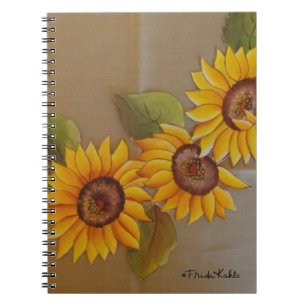 Caderno Espiral Frida Kahlo Painted Sunflower