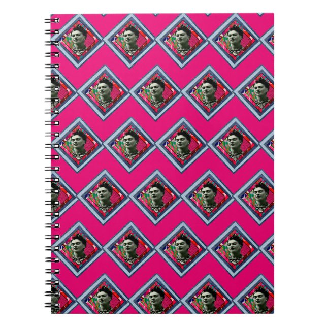 Caderno Espiral Frida Kahlo Retro Denim Diamond (Frente)