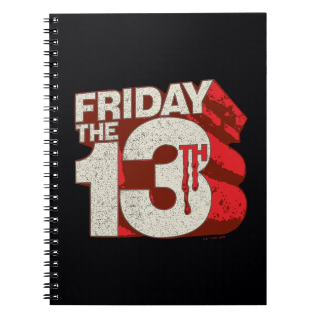 Caderno Espiral Friday the 13th | Bleeding Stacked 3D Logo (Frente)