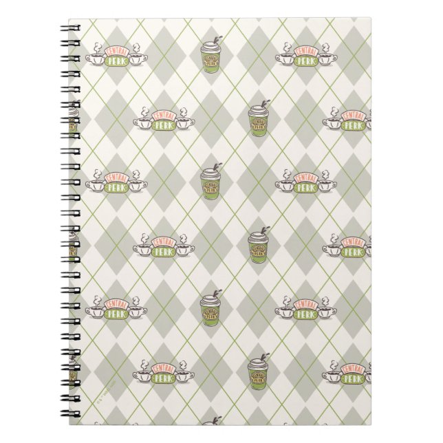 Caderno Espiral FRIENDS™  | Central Perk Padrão Argyle (Frente)