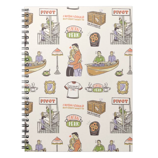 Caderno Espiral FRIENDS™ | Ícones de Desenho Animado (Frente)