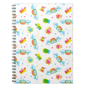 Caderno Espiral FRIENDS™   Padrão Neon Central Perk