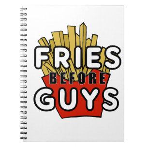 Caderno Espiral Fries antes da cara