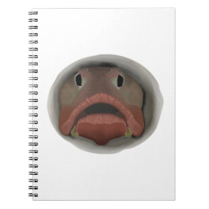 Caderno Espiral Fringehead sarcástico - Notebook com Cabeça de Pei