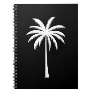 Caderno Espiral Frio pôr do sol de férias de verão na praia com pa