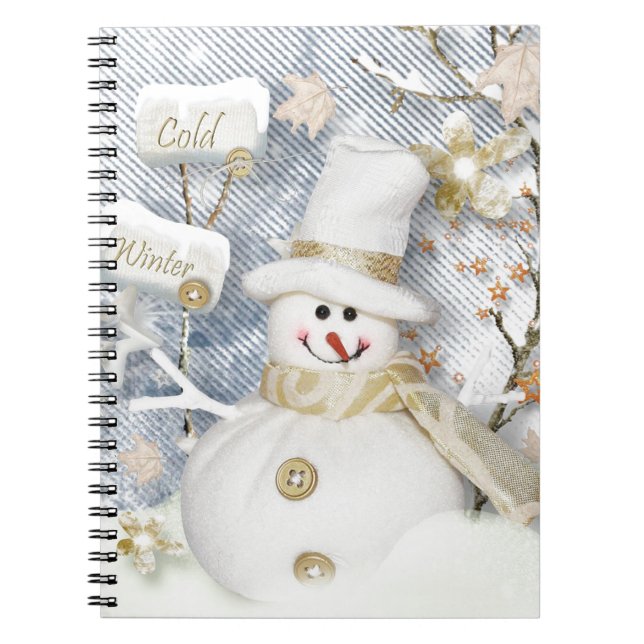 Caderno Espiral Frio Winter Snowman (Frente)
