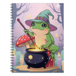 Caderno Espiral Frog Witch Journal – Kawaii Potion Frog 