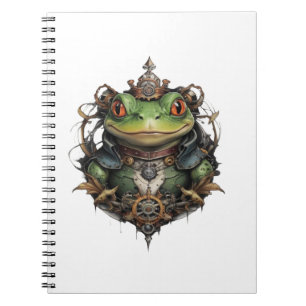 Caderno Espiral Froggie Sapo Steampunk Design,