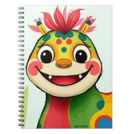 Caderno Espiral „Fröhlicher Dschungeldrache – Bunt und Glücklich“