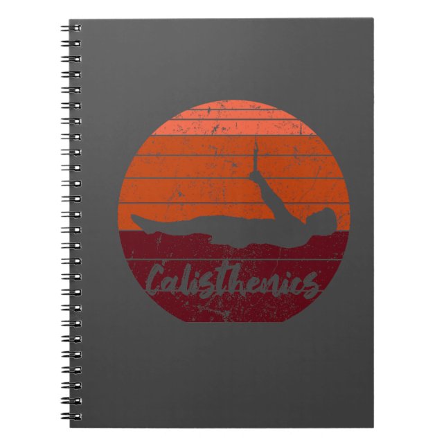 Caderno Espiral frontlever, calisthenics, street workout  (Frente)