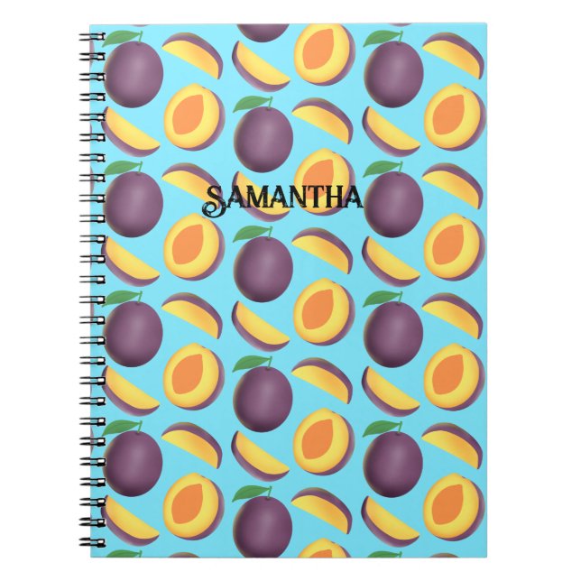 Caderno Espiral Fruta de ameixa (Frente)