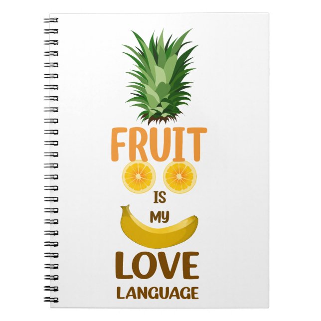 Caderno Espiral Fruta de Amor Divertido (Frente)
