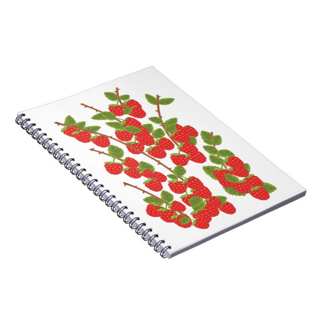 Caderno Espiral Fruta de framboesa (Lado Direito)
