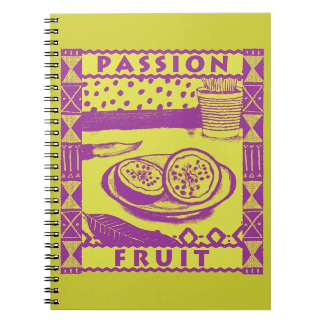 Caderno Espiral Fruta de Paixão (Frente)