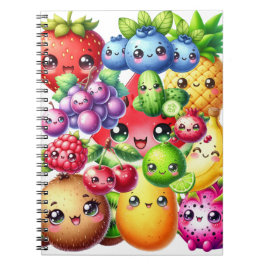 Caderno Espiral Fruta feliz