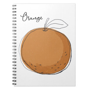 Caderno Espiral Fruta laranja