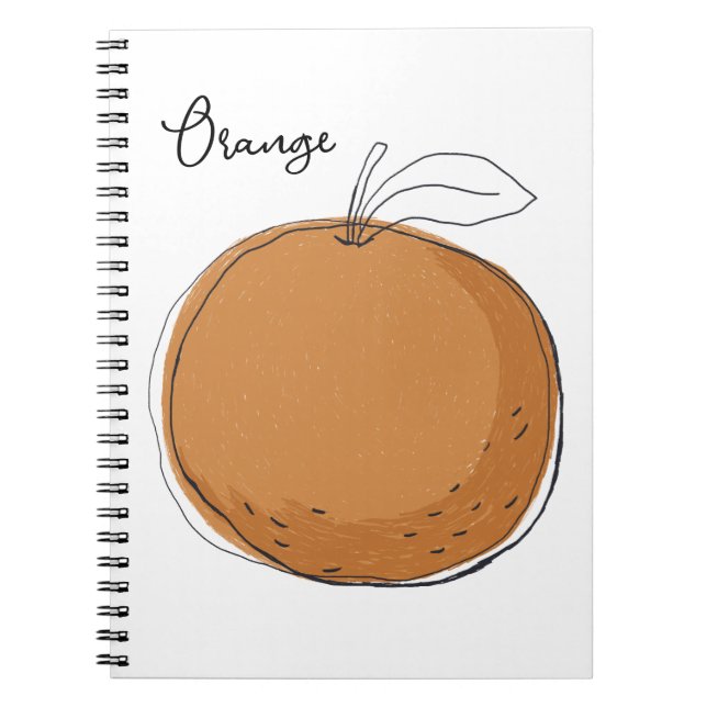 Caderno Espiral Fruta laranja (Frente)
