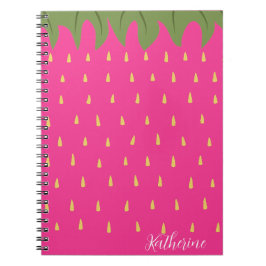 Caderno Espiral Fruta Strawberry
