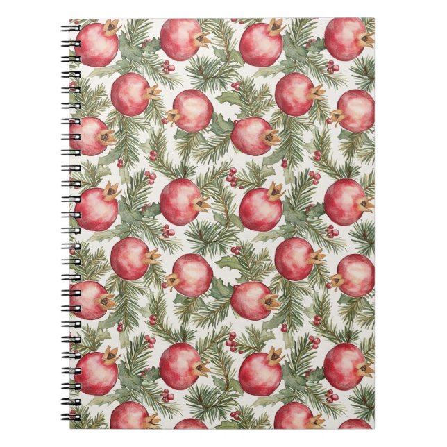 Caderno Espiral Fruta Vermelha Romã (Frente)