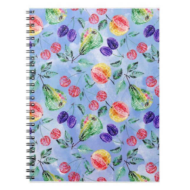 Caderno Espiral Frutas e bagas. (Frente)