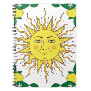 Caderno Espiral Frutas Tropicais De Limão, Face Solar.