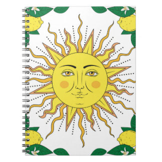 Caderno Espiral Frutas Tropicais De Limão, Face Solar.