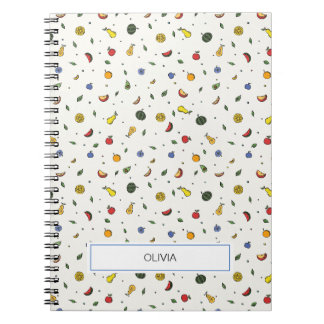 Caderno Espiral Frutas Tropicais Personalizadas